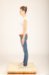 Whole Body Woman Animation references Casual Slim Studio photo references